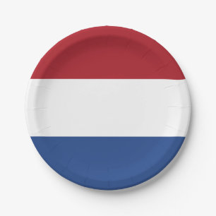 Assiettes En Carton Le drapeau Pays-Bas (néerlandais)