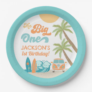 Assiettes En Carton Le grand Surf d'Anniversaire
