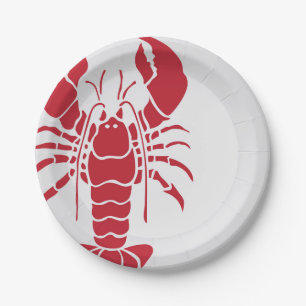 Assiettes En Carton Le homard font la plaque à papier