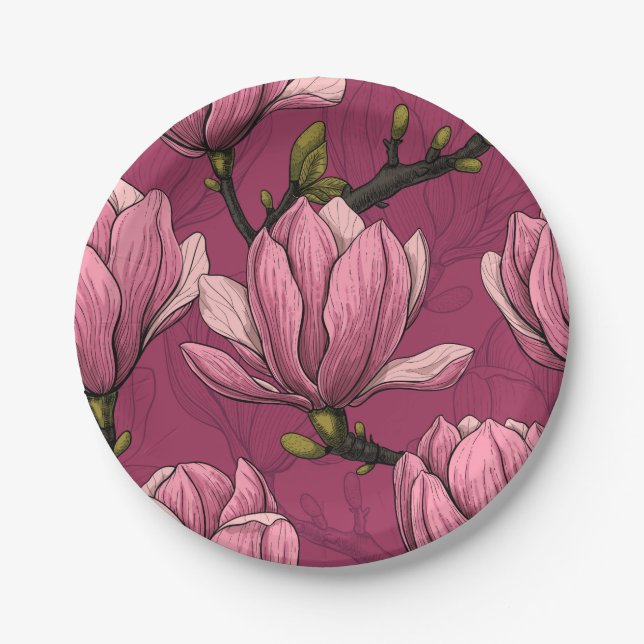 Assiettes En Carton Le jardin de Magnolia (Devant)
