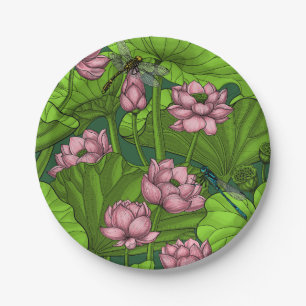 Assiettes En Carton Le jardin du Lotus