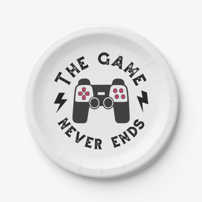 Assiettes En Carton Le Jeu ne se termine jamais (Devant)
