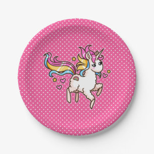 Assiettes En Carton Le Llamacorn majestueux
