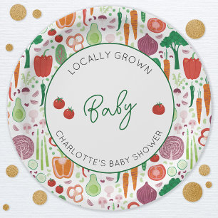 Assiettes En Carton Le marché des agriculteurs Baby shower cultivé loc