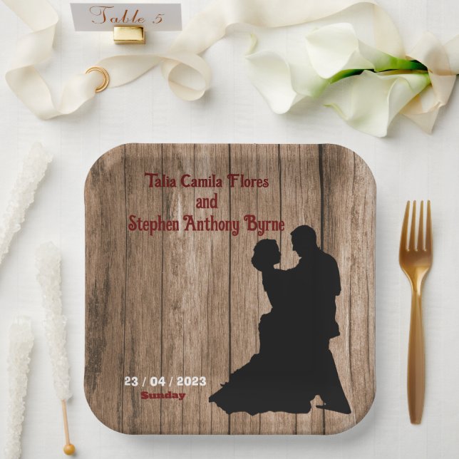 Assiettes En Carton Le mariage de Carpenter (Mariage)