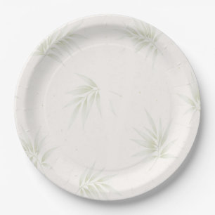 Assiettes En Carton Le Mariage du Jardin de Bambou Impérial Tropical
