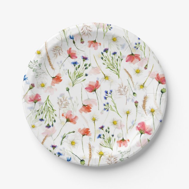 Assiettes En Carton Le Meadow Fleur sauvage scandinave (Devant)