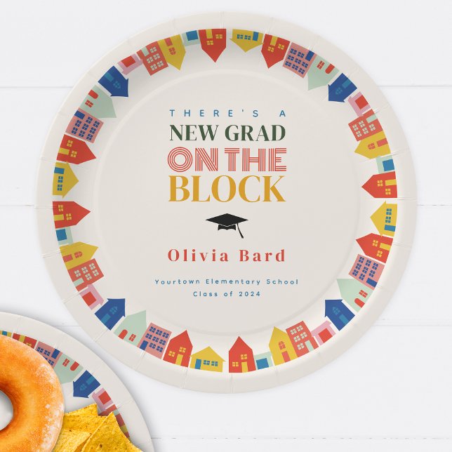 Assiettes En Carton Le Nouveau Grad Sur L'Édifice Met L'Étudiant (Créateur téléchargé)