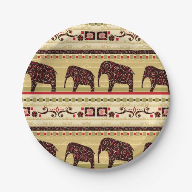 Assiettes En Carton Le patchwork africain (Devant)