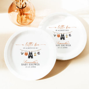 Assiettes En Carton Le Petit Boo Est Presque Dû Baby shower Halloween