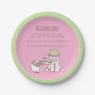 Assiettes En Carton Le plat donnant illustré