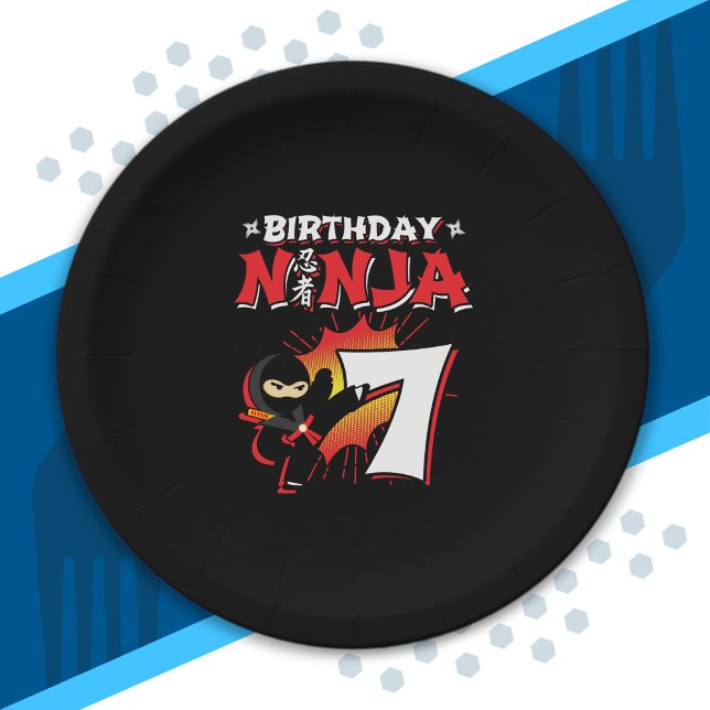 Assiettes En Carton Le poison de la fête de Ninja (Créateur téléchargé)