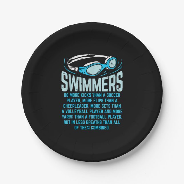 Assiettes En Carton Le Poison de Swimming Lover (Devant)