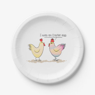 Assiettes En Carton Le poulet amusant était une plaque de papier de pâ
