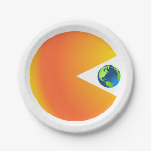 Assiettes En Carton Le Soleil va avaler la Terre