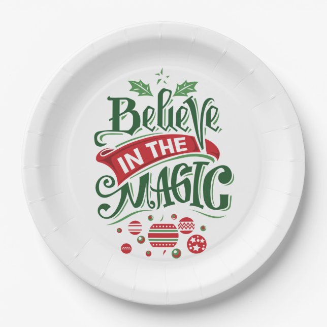 Assiettes En Carton Le Typographe du Magic Christmas (Devant)