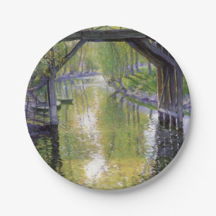 Assiettes En Carton Le Vieux Pont (par Guy Rose)