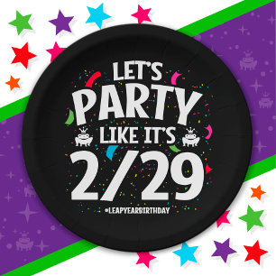 Assiettes En Carton Leap Year Leap Day Party 29th Birthday
