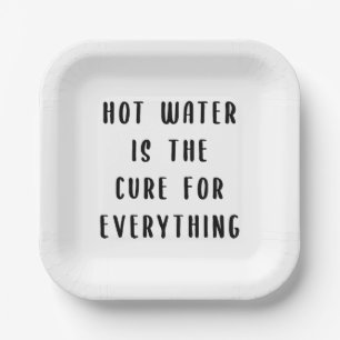 Assiettes En Carton L'eau chaude est le remède à tout