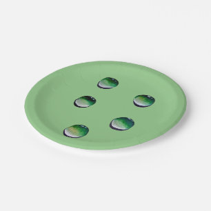 Assiettes En Carton L'eau verte laisse tomber l'art de l'eau