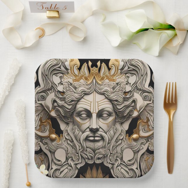 Assiettes En Carton "Légendes mythiques de Lore" (Mariage)