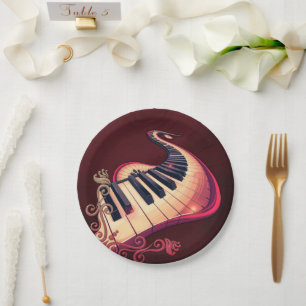 Assiettes En Carton L'élégance en mouvement, le piano incurvé.