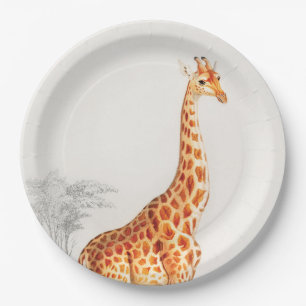 Assiettes En Carton L'élégante girafe