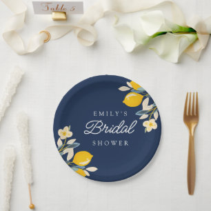 Assiettes En Carton Lemon Citrus Baby Shower de Mariage