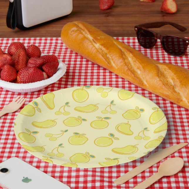 ASSIETTES EN CARTON LEMON GOODNESS (Pique-nique)