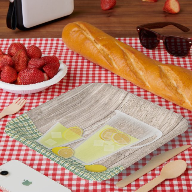Assiettes En Carton Lemonade du pays (Pique-nique)