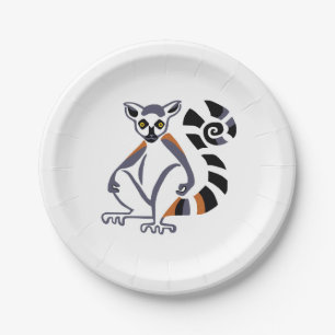Assiettes En Carton Lémur - Plaque papier