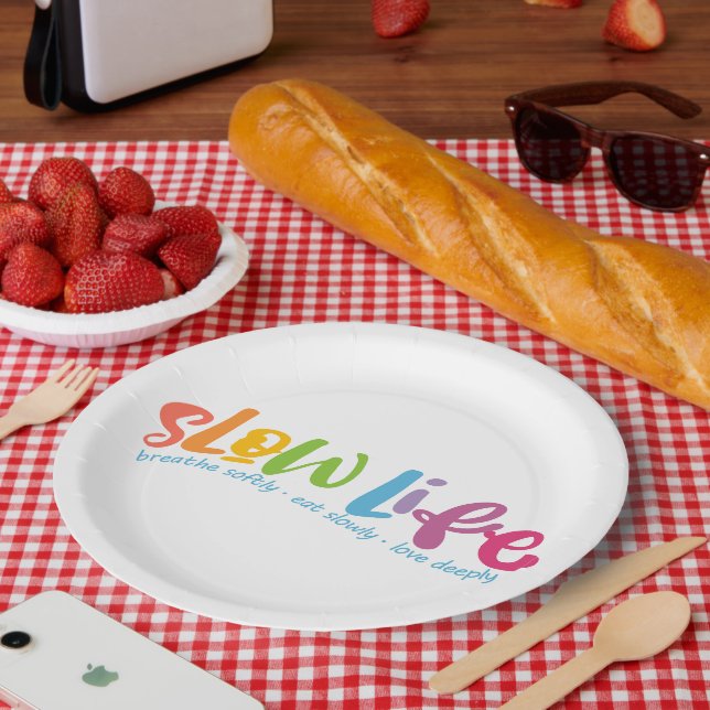 Assiettes En Carton Lenteur (Pique-nique)