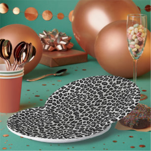 Assiettes En Carton léopard des neiges