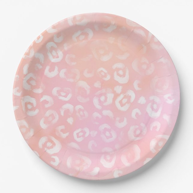 Assiettes En Carton Leopard Peinture série Design 1 (Devant)