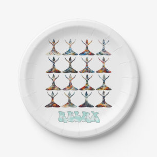 Assiettes En Carton Les amis du yoga
