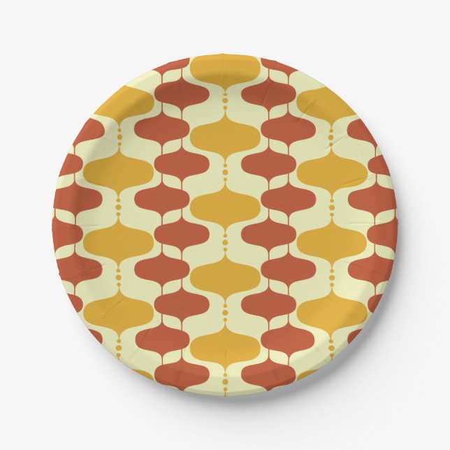 Assiettes En Carton les années 50 Mid Century Plaques de papier modern (Devant)