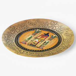 Assiettes En Carton Les anubis d'un dieu de l'Egypte