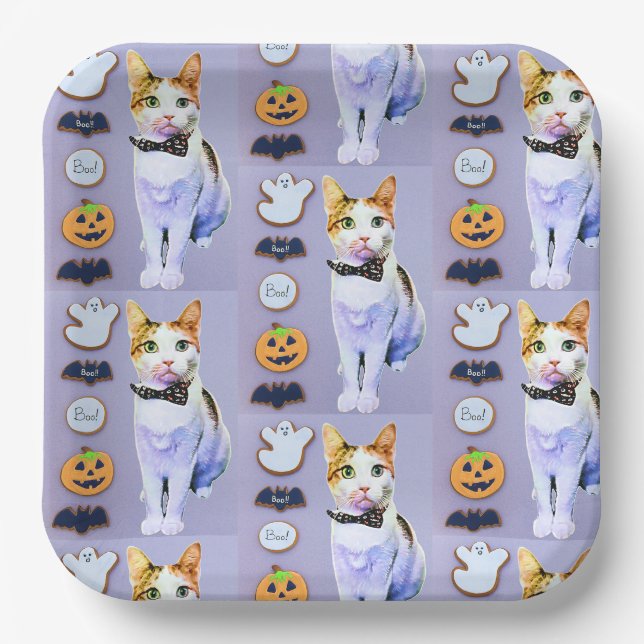 Assiettes En Carton Les cookies d'Halloween de Cléopâtre (Recto)