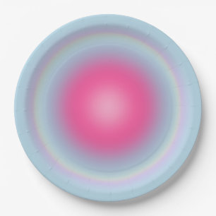 Assiettes En Carton Les Couleurs 08 Aura Rose Et Bleu Gradient