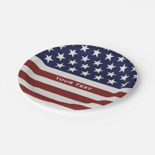 Assiettes En Carton Les Etats-Unis drapeau américain coutume