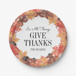 Assiettes En Carton Les Feuilles D'Automne Remercient Les Plaques Papi