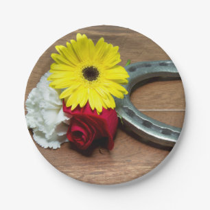 Assiettes En Carton Les fleurs de la couronne triple