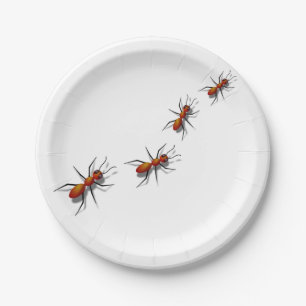 Assiettes En Carton Les fourmis rouges à votre pique-nique