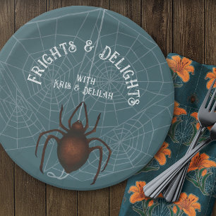 Assiettes En Carton Les frayeurs et les délices Plaques d'Halloween