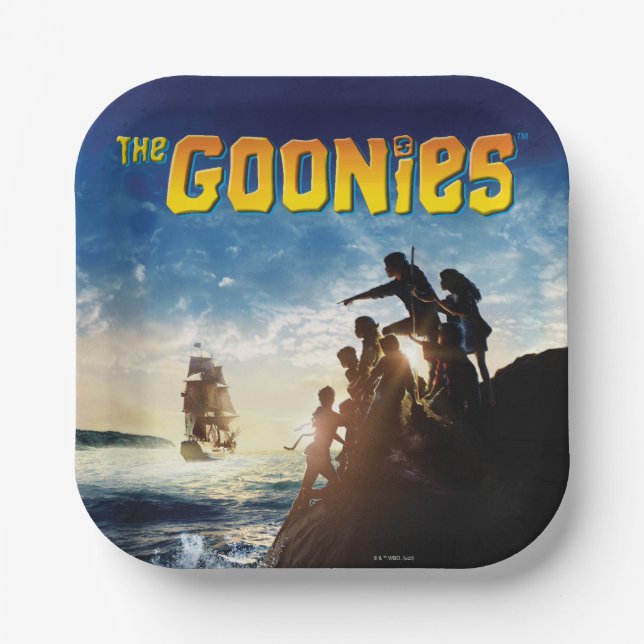 Assiettes En Carton Les Goonies Pirate Ship Théâtre Art (Recto)