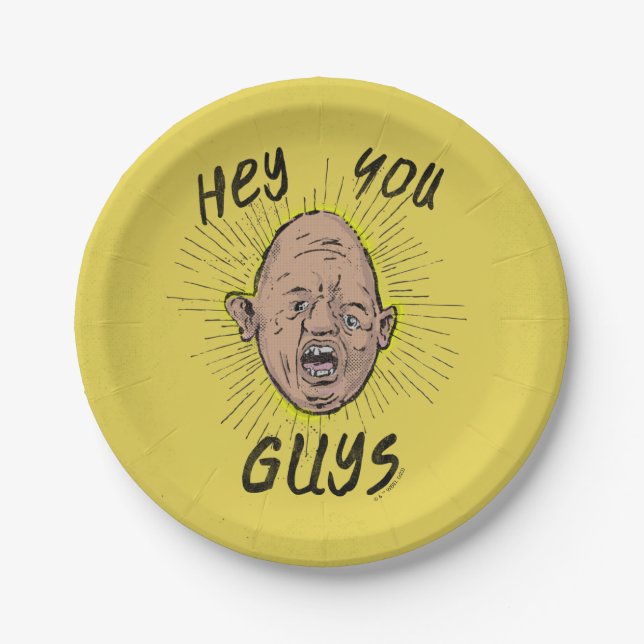 Assiettes En Carton Les Goonies Sloth Doodle "Hey les gars" (Devant)