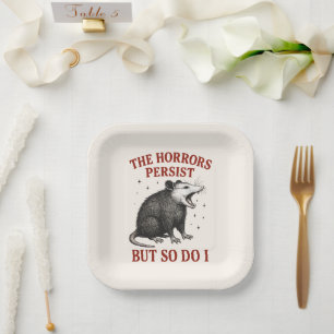 Assiettes En Carton Les Horreurs Persistent Mais Moi Aussi