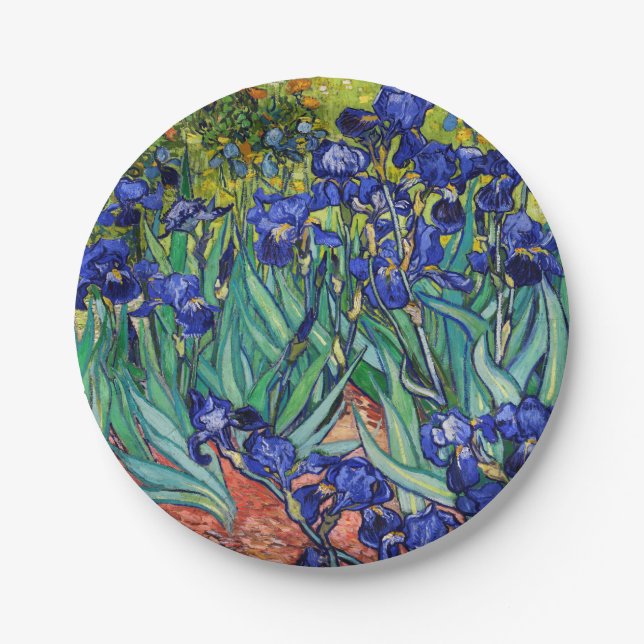 Assiettes En Carton Les Iris de Vincent van Gogh (Devant)