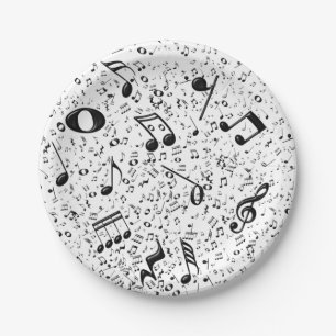 Assiettes En Carton Les notes de musique