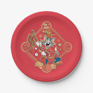 Assiettes En Carton Les pétards d'éclairage Tom & Jerry